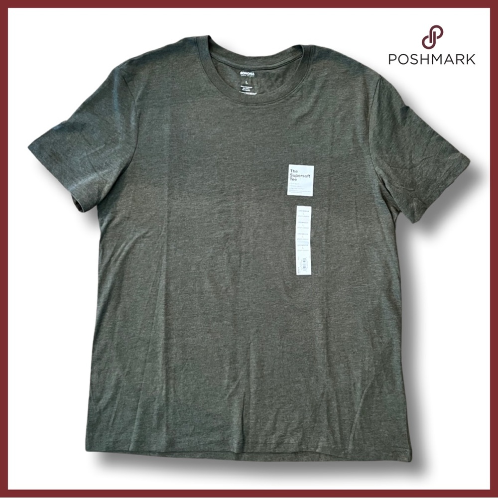 NWT Sonoma The Super Soft Tee Shirt Size L Khaki